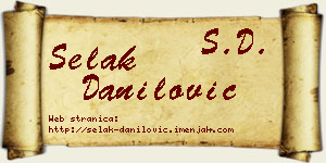 Selak Danilović vizit kartica